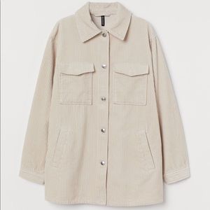 Light Beige/Cream Oversized Shirt Jacket (Size S)